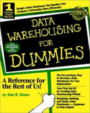 Data warehousing for dummies by Alan R. Simon