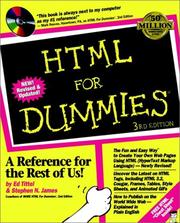 Cover of: HTML for dummies by Ed Tittel