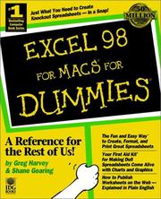 Cover of: Excel 98 for Macs for dummies