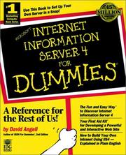 Cover of: Microsoft Internet Information Server 4 for dummies