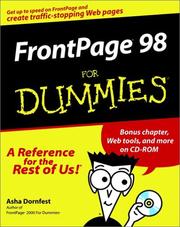 Cover of: FrontPage 98 for dummies