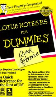 Cover of: Lotus Notes R5 for dummies quick reference