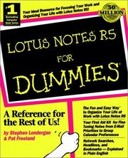 Cover of: Lotus Notes R5 for dummies by Stephen Londergan
