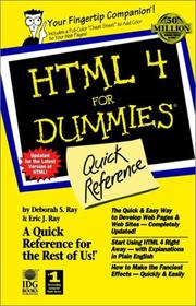 Cover of: HTML 4 for dummies quick reference