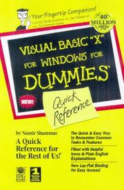 Cover of: Visual Basic 6 for dummies quick reference