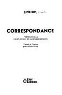 Cover of: Correspondance