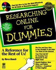 Cover of: Researching online for dummies by Reva Basch
