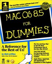 MAC OS 8.5 for dummies by Bob LeVitus, Bob Levitus