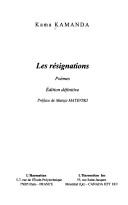 Cover of: Les résignations by Kama Kamanda