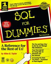 Cover of: SQL for dummies