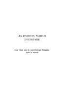 Cover of: Les instituts pasteurs d'outre-mer. cent vingt ansde microbiologie français