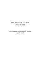 Cover of: Les Instituts Pasteur d'outre-mer by Jean-Pierre Dedet