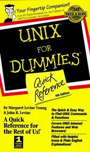 Cover of: UNIX for dummies quick reference by Margaret Levine Young