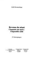 Cover of: Revenus Du Neant: Cinquante ANS Apres, L'Impossible Oubli: 23 Temoignages
