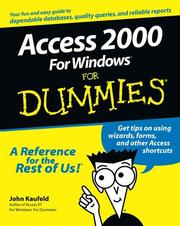 Cover of: Access 2000 for Windows for dummies