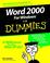Cover of: Word 2000 for Windows for dummies