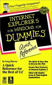 Cover of: Internet Explorer 5 for Windows for Dummies Quick Reference