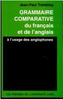 Cover of Grammaire comparative du français et de l'anglais