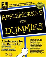 Cover of: AppleWorks 5 for Dummies by Bob Levitus, Deborah Shadovitz