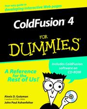 ColdFusion 4 for dummies by Alexis D. Gutzman, Charles Arehart, John Paul Ashenfelter