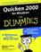 Cover of: Quicken 2000 for Windows for dummies