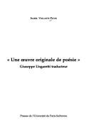 Cover of: Une oeuvre originale de poésie by Picon/