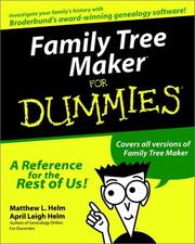 Cover of: Family tree maker for dummies
