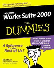 Cover of: Microsoft Works Suite 2000 for Dummies | David C. Kay