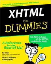 Cover of: XHTML for Dummies (With CD-ROM)