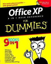 Cover of: Office XP 9 in 1 Desk Reference for Dummies by Greg Harvey, Peter Weverka, John Walkenbach, Alison Barrows, Bill Dyszel, Camille McCue, Damon Dean, Greg Harvey, Peter Weverka, John Walkenbach, Alison Barrows, Bill Dyszel, Camille McCue, Damon Dean