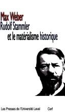 Cover of: Rudolf Stammler et le matérialisme historique by Max Weber