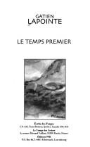 Cover of: Temps premier(Le)