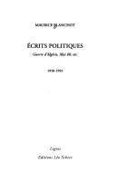 Ecrits politiques (1958-1993) by Maurice Blanchot