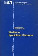 Cover of: Studies in Specialized Discourse (Linguistic Insights)