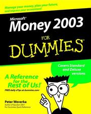 Cover of: Microsoft Money 2003 for Dummies by Peter Weverka