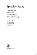 Cover of: Sprechwirkung by E.-M. Krech, G. Richter, E. Stock, J. Suttner