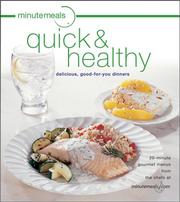 Cover of: minutemeals Quick and Healthy Menus by Evie Righter