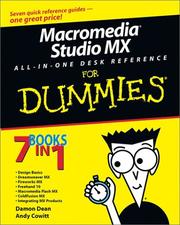 Macromedia Studio MX by Damon A. Dean, Damon Dean, Andy Cowitt