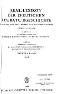 Cover of: Real Lexicon German Encyclopedia of Literature by 