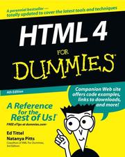 Cover of: HTML 4 for Dummies, Fourth Edition by Ed Tittel, Natanya Pitts