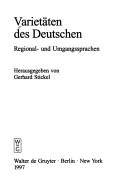 Cover of: Varietaten Des Deutschen: Regional - Und Umgangssprachen (Jahrbuch / Institut Fhur Deutsche Sprache)