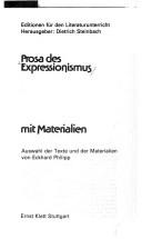 Cover of: Prosa des Expressionismus. Textausgabe mit Materialien.