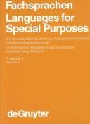 Cover of: Fachsprachen Languages for Special Purposes by Lothar Hoffmann, Herbert Ernst Wiegand