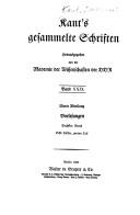 Cover of: Kant's Gesammelte Schriften