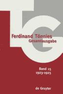 Cover of: Gesamtausgabe (Tg) by Ferdinand Tonnies, Ferdinand-Tonnies-Gesellschaft, Lars Clausen
