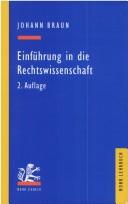 Cover of: Einführung in die Rechtswissenschaft.
