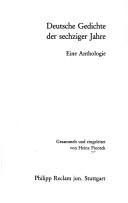 Cover of: Deutsche Gedichte der sechziger Jahre: eine Anthologie