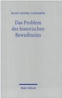 Cover of: Das Problem des historischen Bewußtseins.
