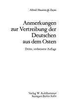 Cover of: Anmerkungen zur Vertreibung der Deutschen aus dem Osten.