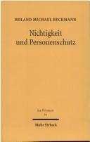 Cover of: Nichtigkeit und Personenschutz